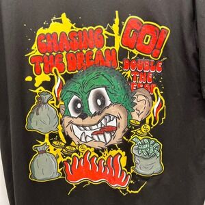 Romwe Chasing The Dream Money Monkey‎ Graphic T-Shirt Black Mens XL Streetwear